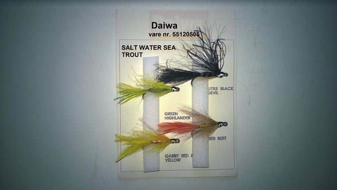 DAIWA SALT WATER SEA TROUT  FLUESÆT
KR. 79,75  NU KR. 45,00
LAGER 3 STK.
